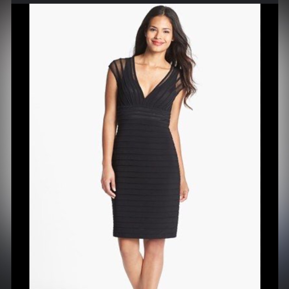 Adrianna Papell Shutter Pleat Jersey Sheath Dress
